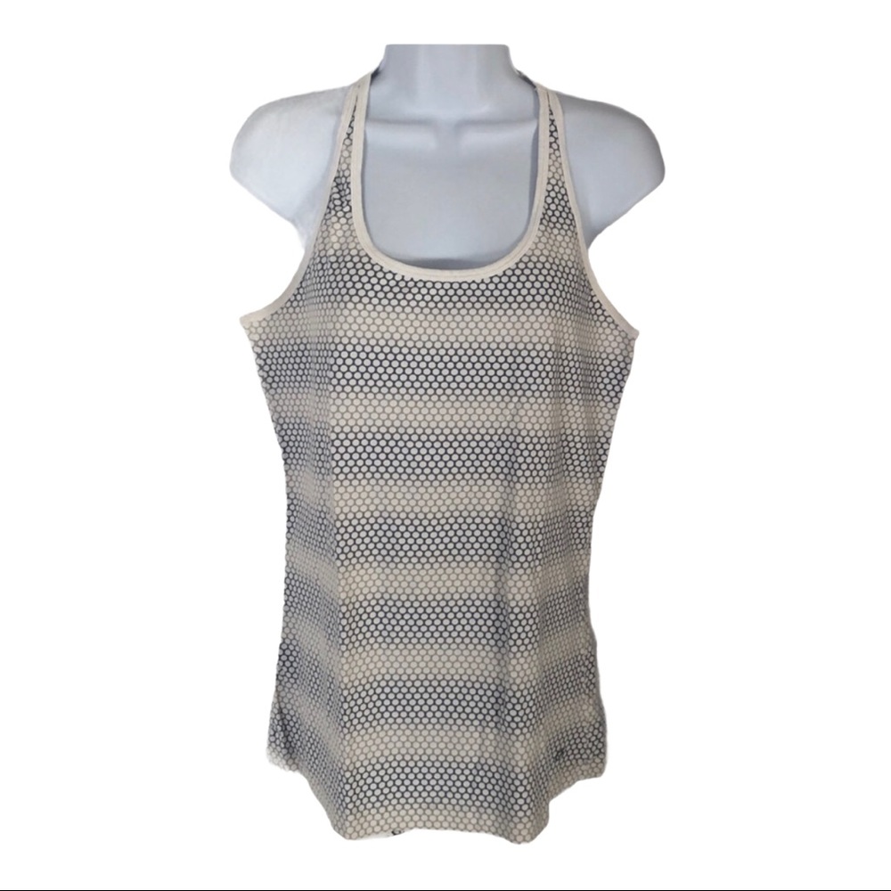 GAP fit racerback polka dot athletic tank top workout women size L large